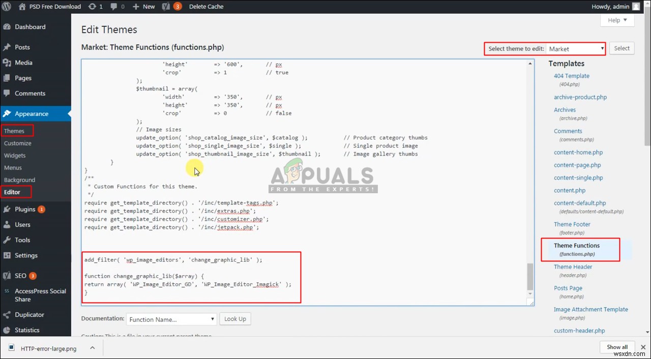 Sửa lỗi: WordPress HTTP Error khi tải lên Media