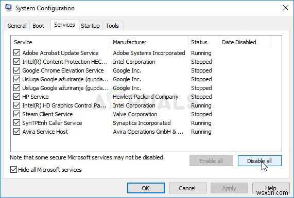Sửa lỗi:  Microsoft Windows not Responding  (Windows không phản hồi)