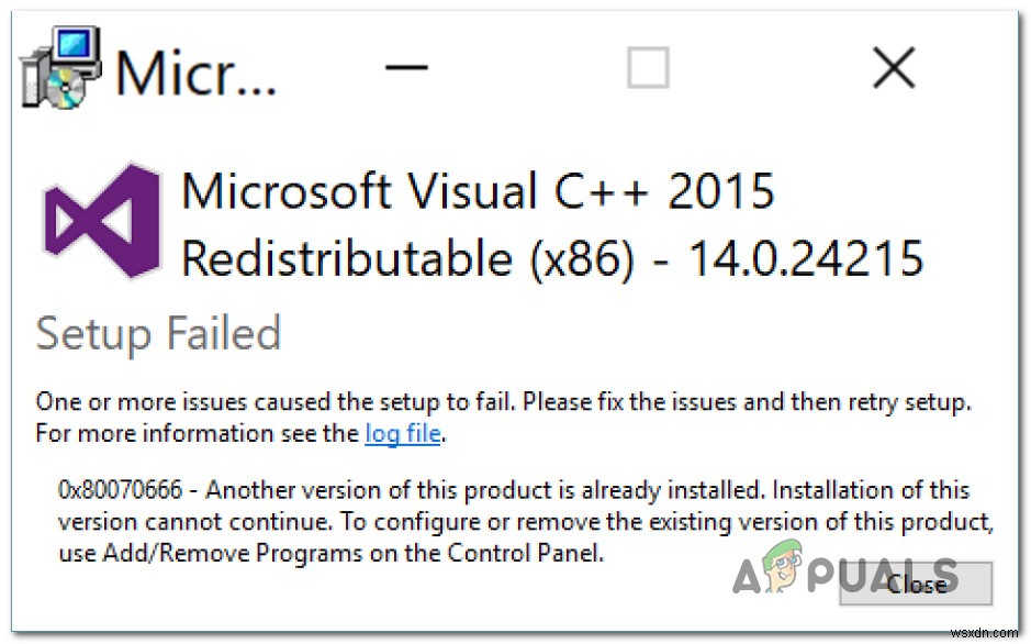 Khắc phục: Lỗi 0x80070666 khi cài đặt Microsoft Visual C++