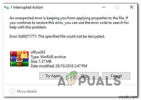 Sửa lỗi: Mã lỗi 0x80071771 trên Windows 10