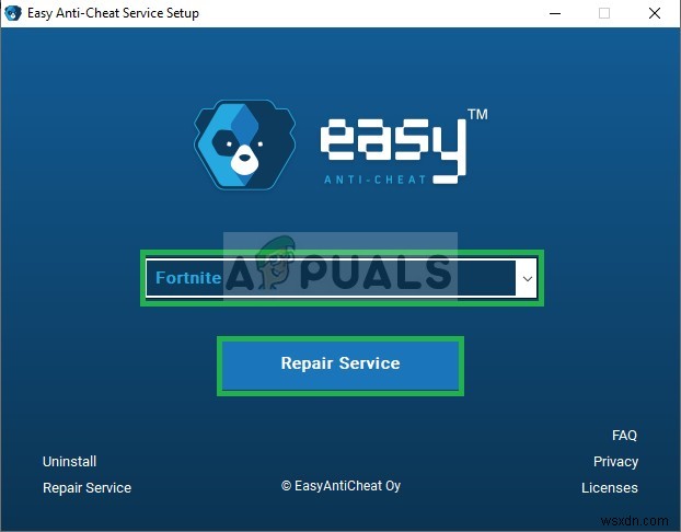 Sửa lỗi: Createservice failed 1072 trong EasyAntiCheat