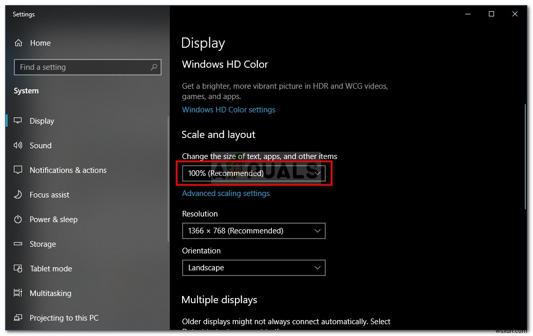 Khắc phục: Màn hình không hiển thị toàn màn hình trên Windows 10