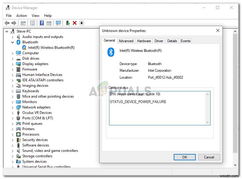 Khắc phục: Thông báo lỗi STATUS_DEVICE_POWER_FAILURE