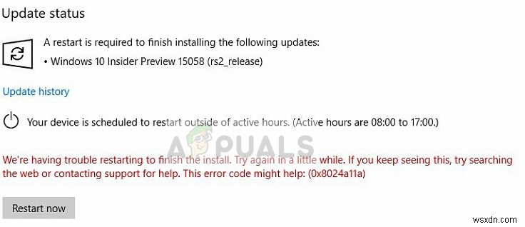 Khắc phục: Lỗi Windows Update 0x8024a11a trên Windows 10