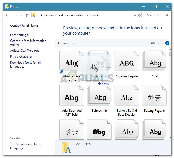 Khắc phục: File không phải là font hợp lệ trên Windows