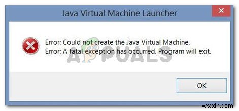 Sửa lỗi: Could Not Create the Java Virtual Machine (Không thể tạo Java Virtual Machine)