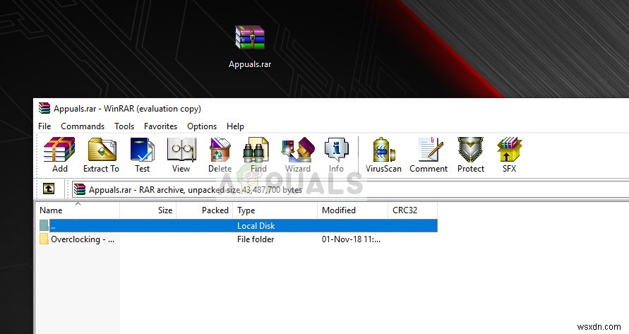 Cách mở tệp RAR trong Windows 10