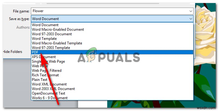 Cách chuyển đổi file hiện có sang PDF