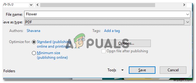 Cách chuyển đổi file hiện có sang PDF