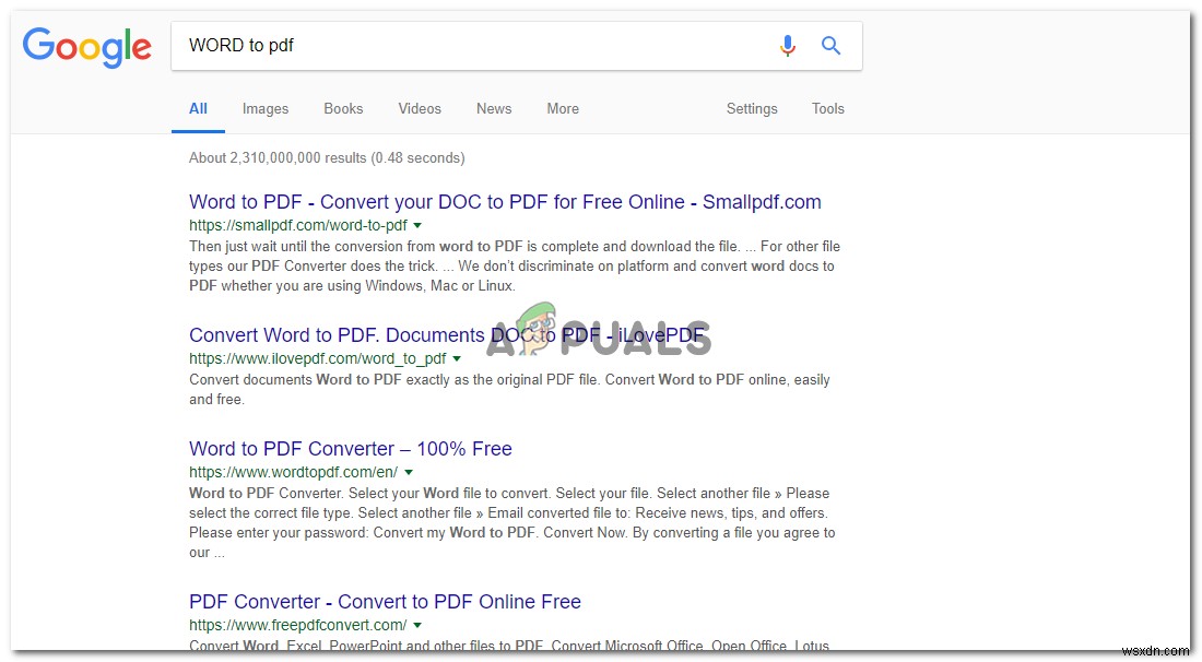 Cách chuyển đổi file hiện có sang PDF