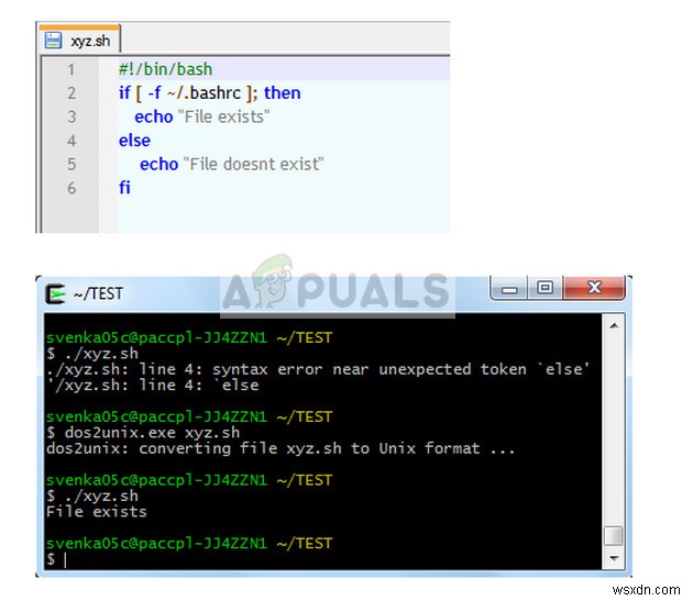 Cách khắc phục lỗi Syntax Error near unexpected token `(‘