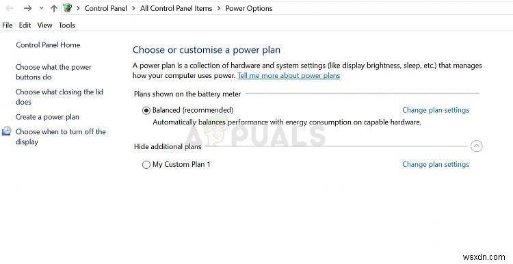 Cách khôi phục các tùy chọn Power Plan (Bản kế hoạch nguồn) bị mất trên Windows 10