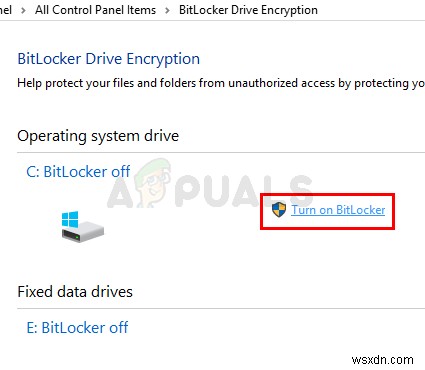Cách bật/tắt BitLocker cho ổ hệ thống trên Windows 10