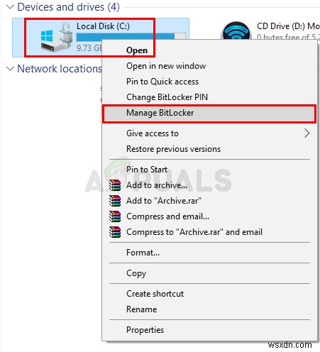 Cách bật/tắt BitLocker cho ổ hệ thống trên Windows 10