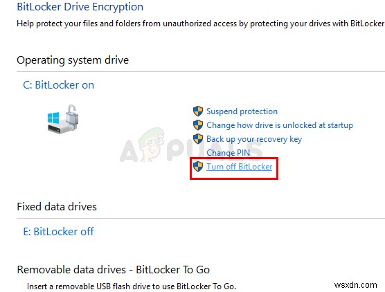 Cách bật/tắt BitLocker cho ổ hệ thống trên Windows 10