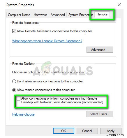 Khắc phục lỗi The remote computer requires network level authentication khi Remote Desktop