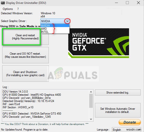 Khắc phục: Failed to Create a Graphics Device
