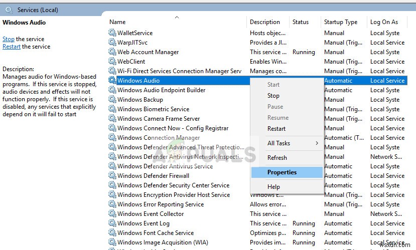 Sửa lỗi: Không có thiết bị phát lại (No Playback Devices) trên Windows 10