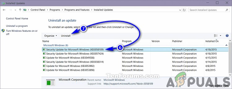 Cách gỡ cài đặt cập nhật Windows