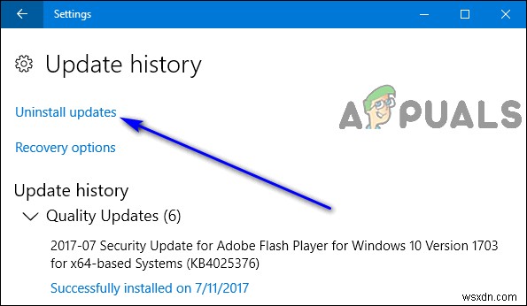 Cách gỡ cài đặt cập nhật Windows