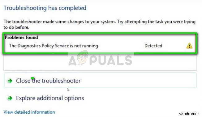 Khắc phục: Dịch vụ Chính sách Chẩn đoán (Diagnostics Policy Service) không chạy