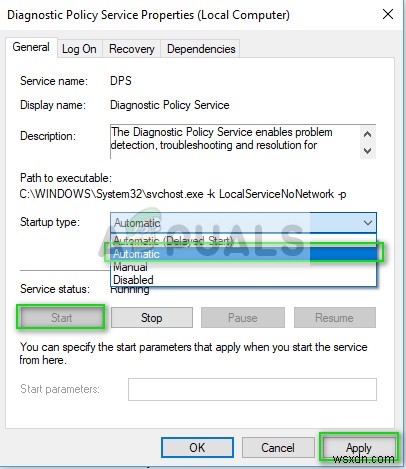 Khắc phục: Dịch vụ Chính sách Chẩn đoán (Diagnostics Policy Service) không chạy
