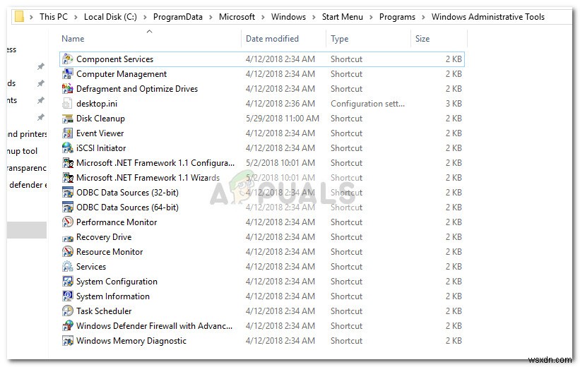 Cách khôi phục phím tắt Công cụ quản trị Windows 10