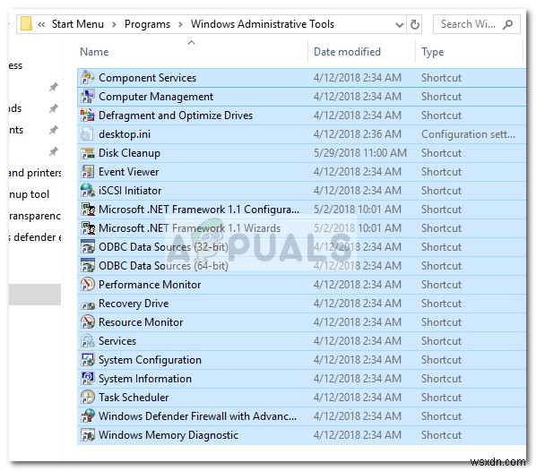 Cách khôi phục phím tắt Công cụ quản trị Windows 10