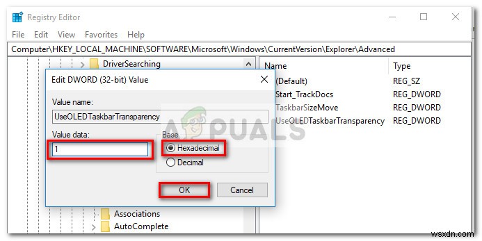 Cách làm Taskbar trong suốt hoặc hoàn toàn透明 trên Windows 10