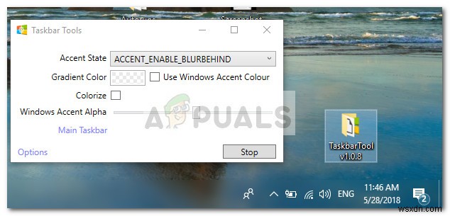 Cách làm Taskbar trong suốt hoặc hoàn toàn透明 trên Windows 10