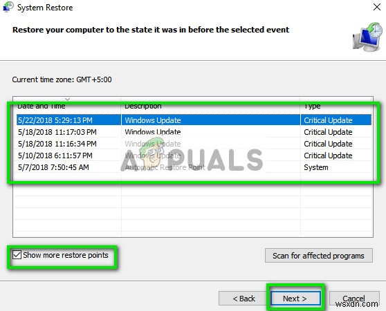 Sửa lỗi: System Restore (Khôi phục hệ thống) không hoạt động