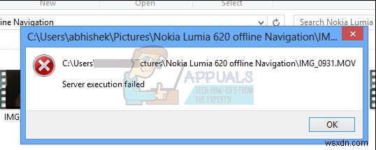 Sửa lỗi: Windows Media Player Server Execution Failed