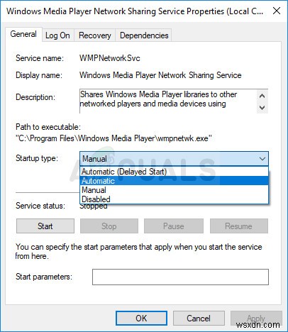 Sửa lỗi: Windows Media Player Server Execution Failed
