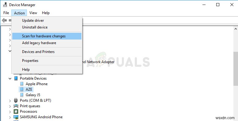 Sửa lỗi: WPD FileSystem Volume Driver (Code 10) hoặc dấu chấm than vàng