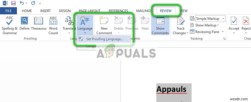 Khắc phục: Spell Check (Kiểm tra chính tả) không hoạt động trong Word