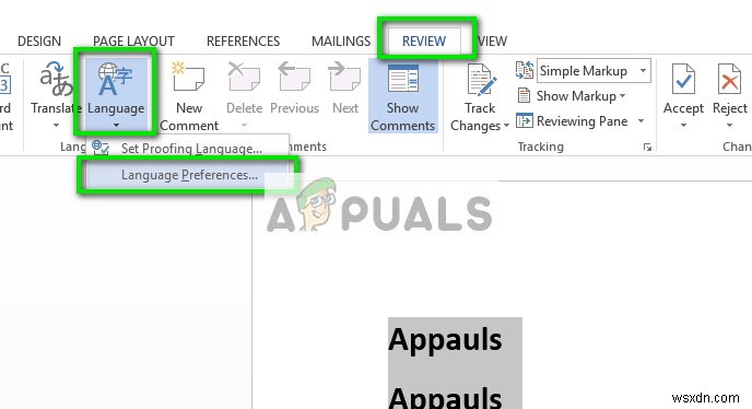 Khắc phục: Spell Check (Kiểm tra chính tả) không hoạt động trong Word