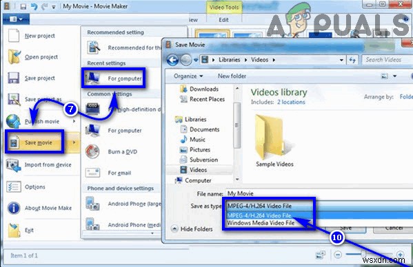 Cách chuyển đổi WLMP sang MP4
