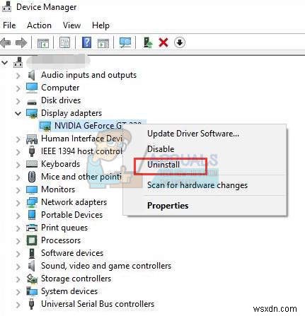 Sửa lỗi: Thiếu Nvidia Control Panel