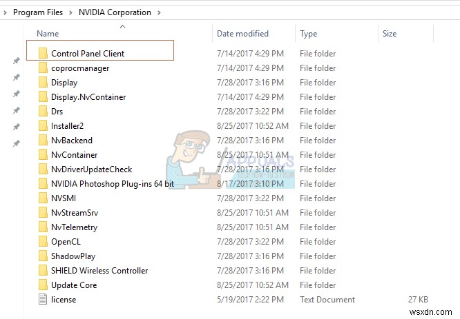 Sửa lỗi: Thiếu Nvidia Control Panel
