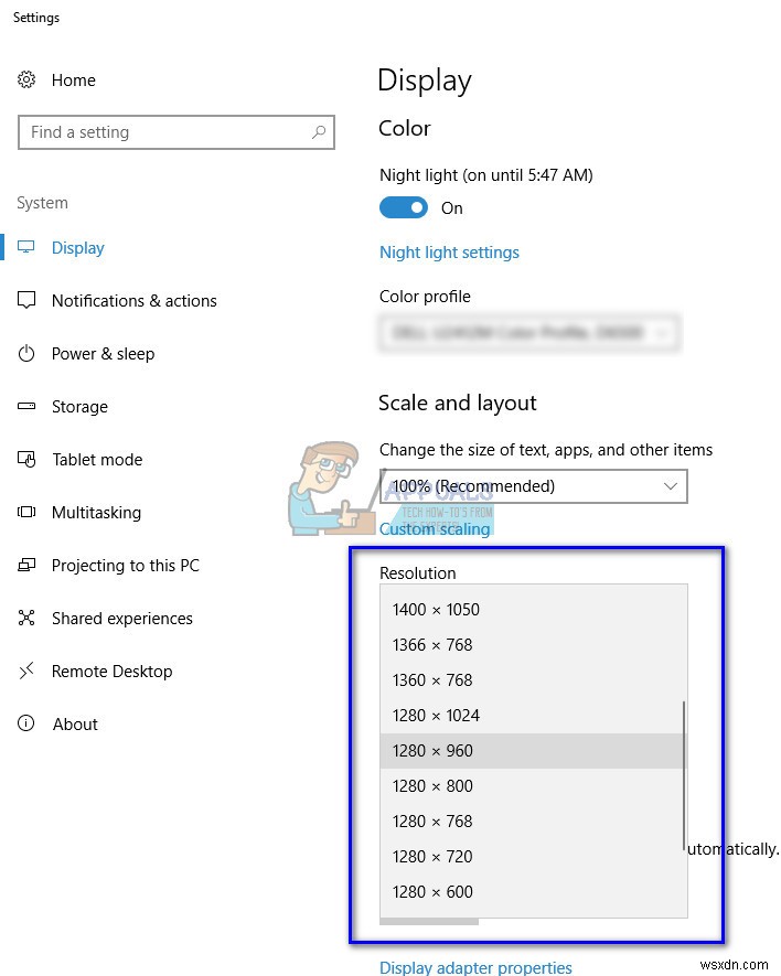 Khắc phục lỗi Input Not Supported (Đầu vào không được hỗ trợ) trên màn hình