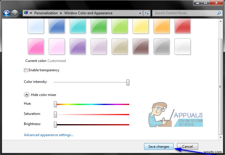 Cách thay đổi màu Taskbar trên Windows