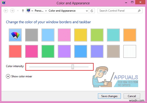 Cách thay đổi màu Taskbar trên Windows