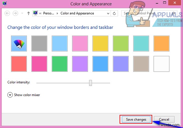 Cách thay đổi màu Taskbar trên Windows