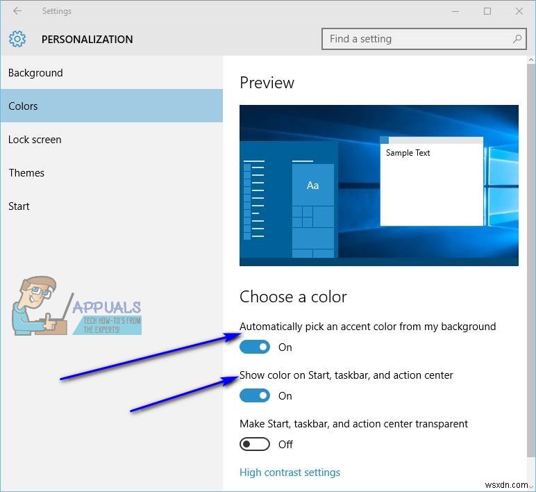 Cách thay đổi màu Taskbar trên Windows