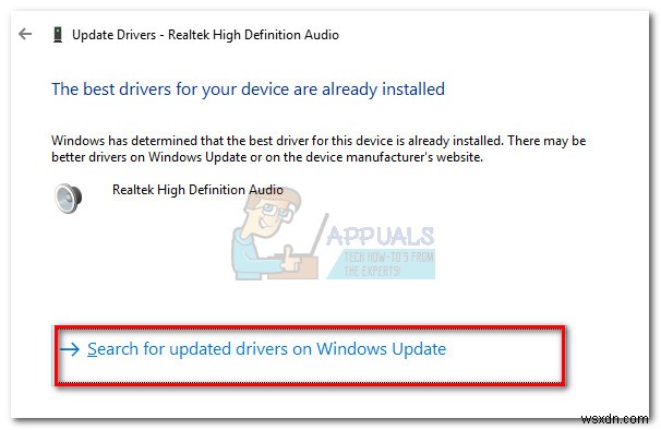Sửa lỗi: Audio Enhancements Problem (Vấn đề tăng cường âm thanh)