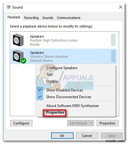 Sửa lỗi: Audio Enhancements Problem (Vấn đề tăng cường âm thanh)