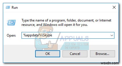 Khắc phục: Skype báo Not enough storage is available to process this command (Không đủ bộ nhớ để xử lý lệnh)