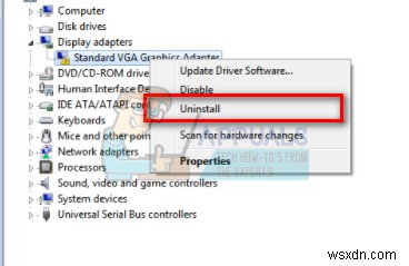 Cách khắc phục lỗi driver Standard VGA Graphics Adapter