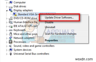 Cách khắc phục lỗi driver Standard VGA Graphics Adapter