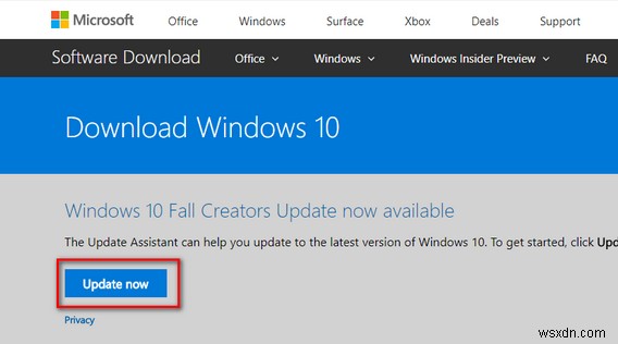 Khắc phục: Windows 10 Update 1709 không cài đặt được